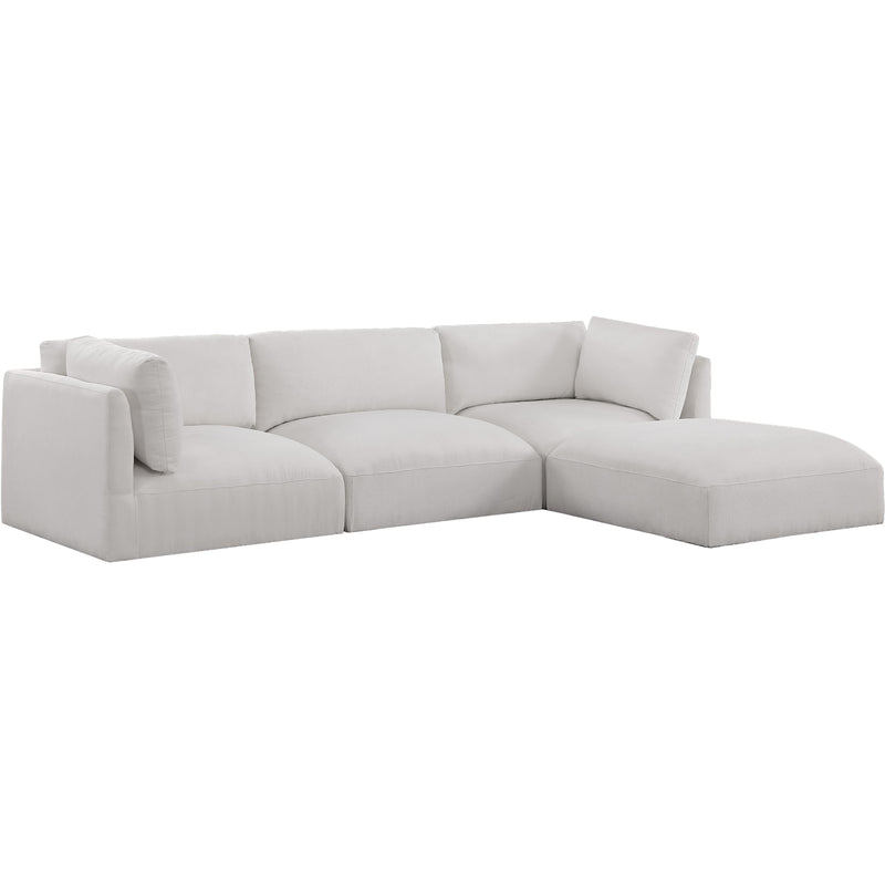 Meridian Ease Cream Polyester Fabric Modular Sectional IMAGE 13