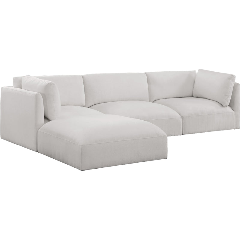 Meridian Ease Cream Polyester Fabric Modular Sectional IMAGE 2