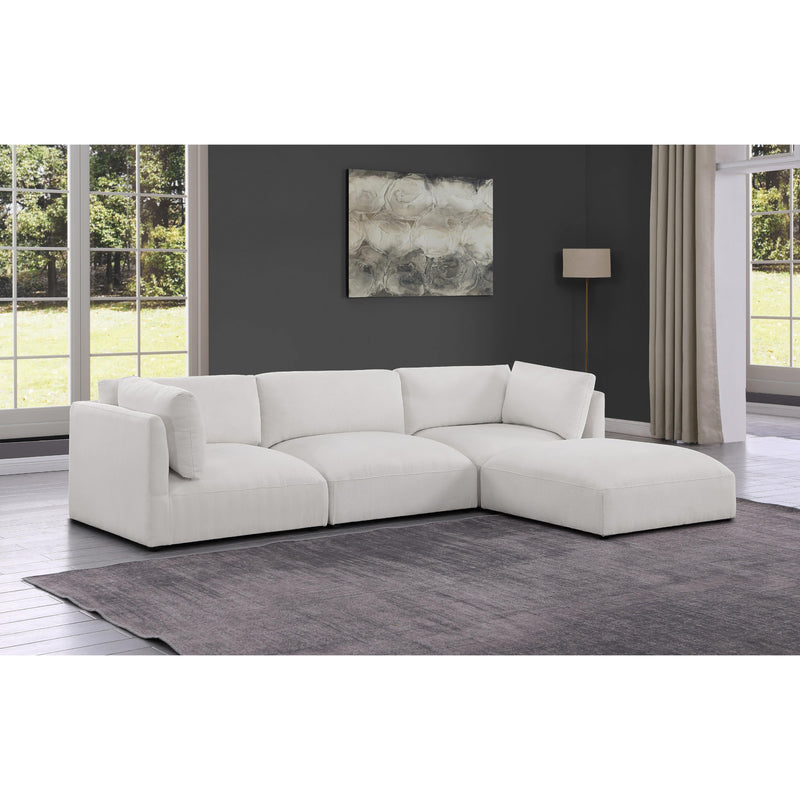 Meridian Ease Cream Polyester Fabric Modular Sectional IMAGE 3