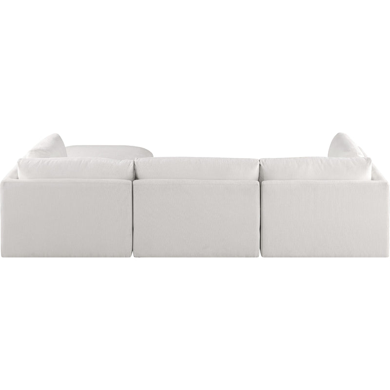 Meridian Ease Cream Polyester Fabric Modular Sectional IMAGE 5