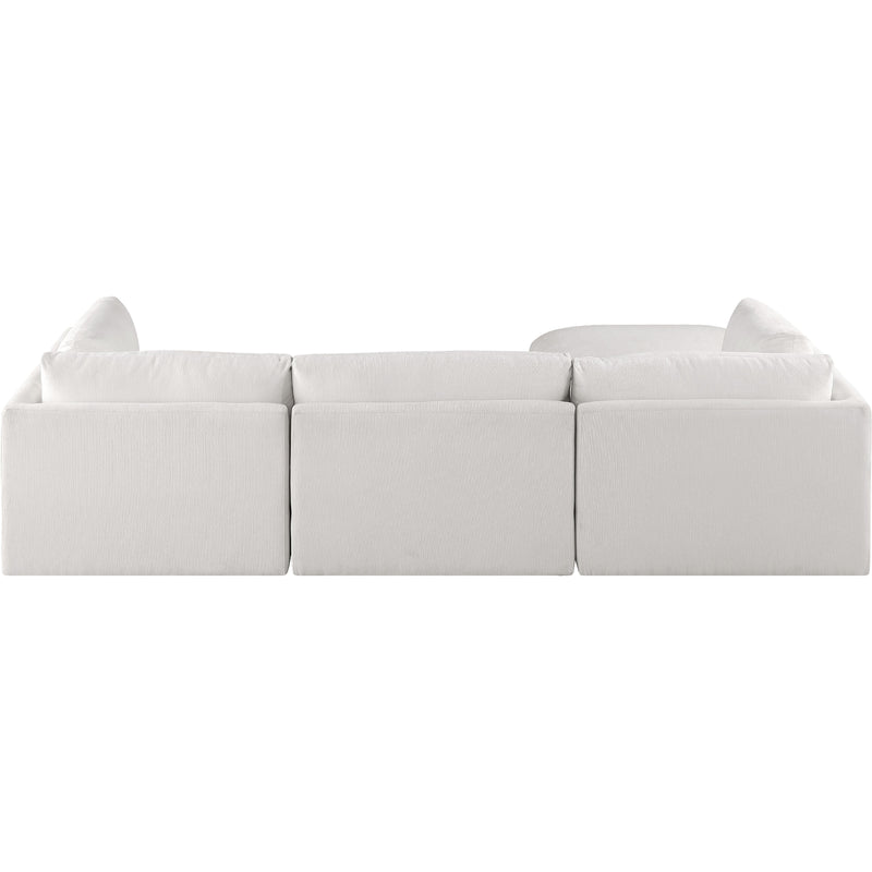 Meridian Ease Cream Polyester Fabric Modular Sectional IMAGE 6