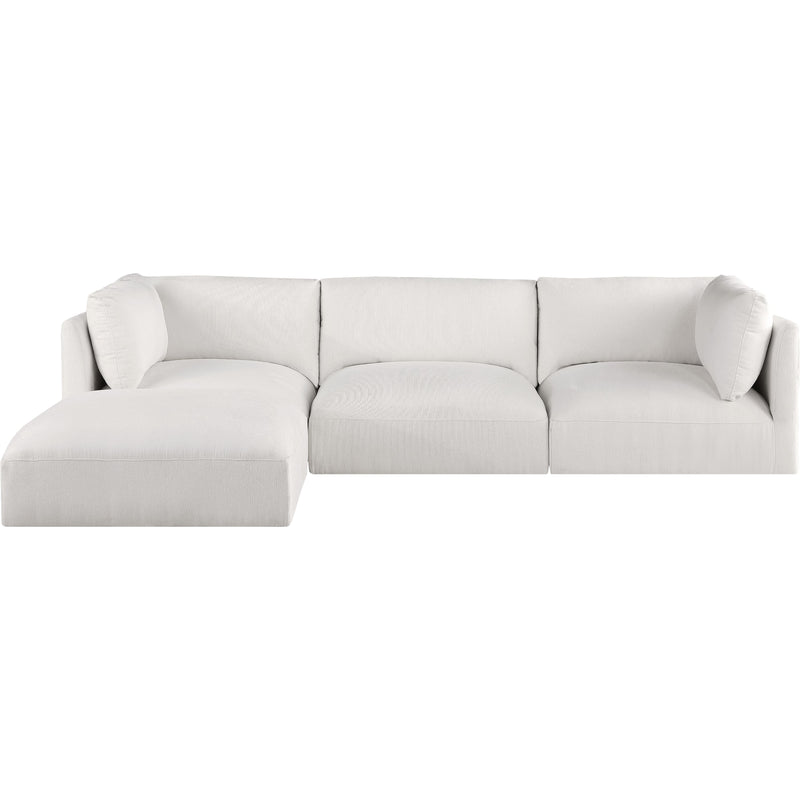 Meridian Ease Cream Polyester Fabric Modular Sectional IMAGE 7