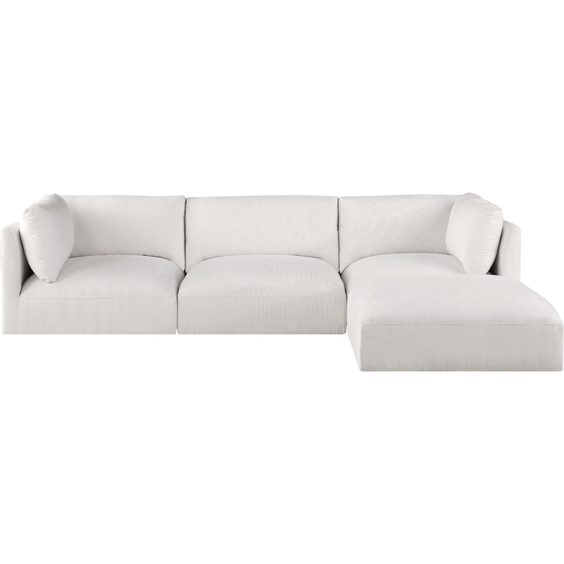 Meridian Ease Cream Polyester Fabric Modular Sectional IMAGE 8