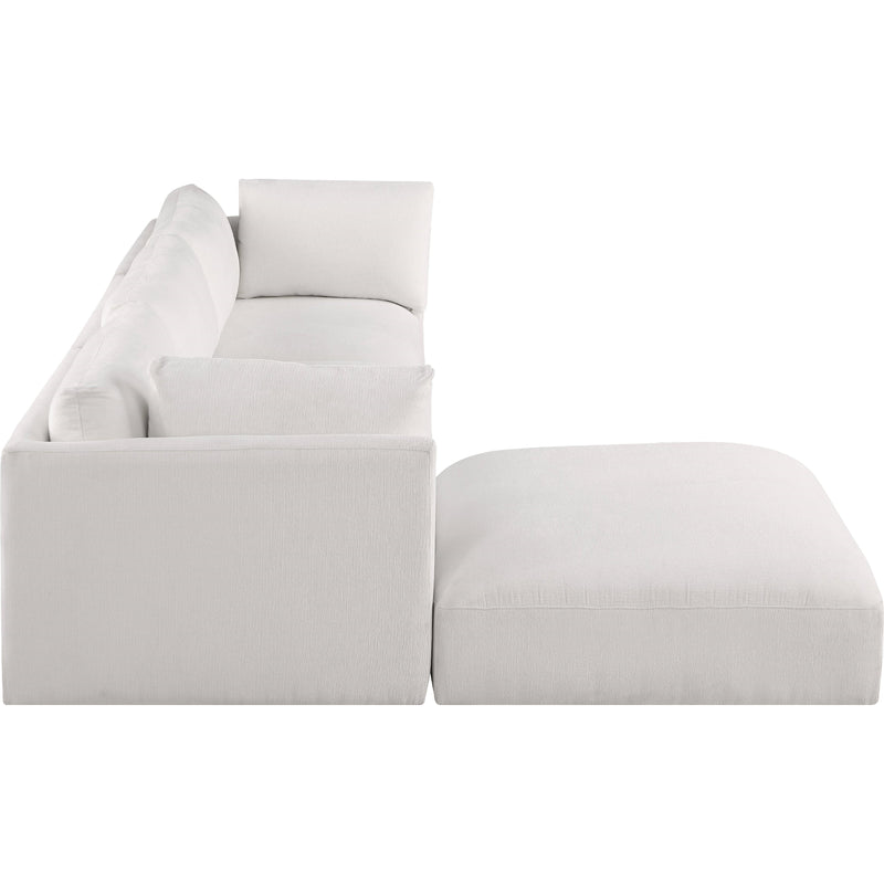 Meridian Ease Cream Polyester Fabric Modular Sectional IMAGE 9