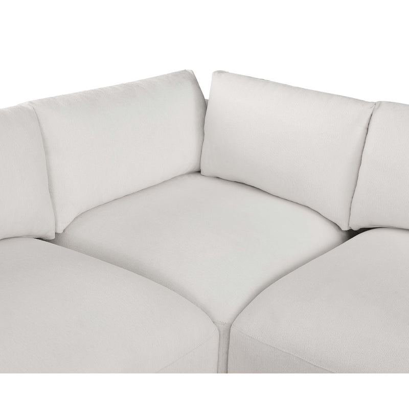 Meridian Ease Cream Polyester Fabric Modular Sectional IMAGE 12