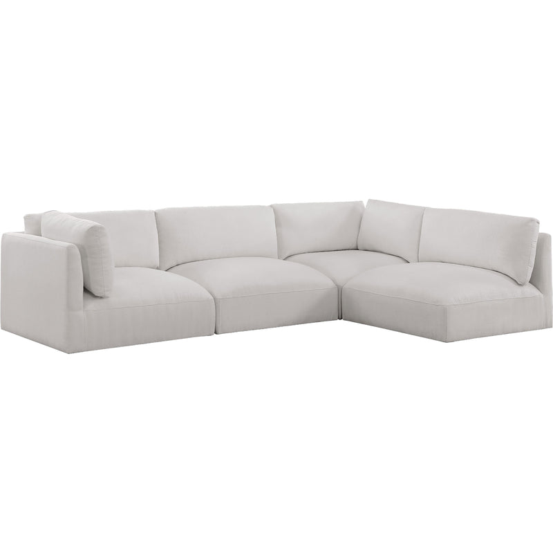 Meridian Ease Cream Polyester Fabric Modular Sectional IMAGE 14