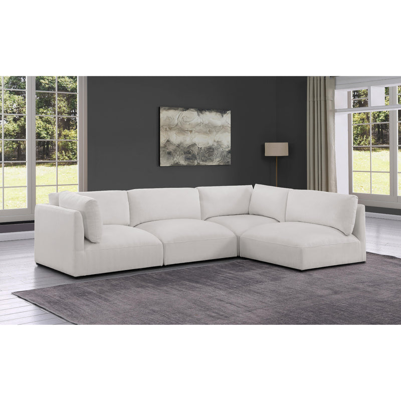 Meridian Ease Cream Polyester Fabric Modular Sectional IMAGE 3