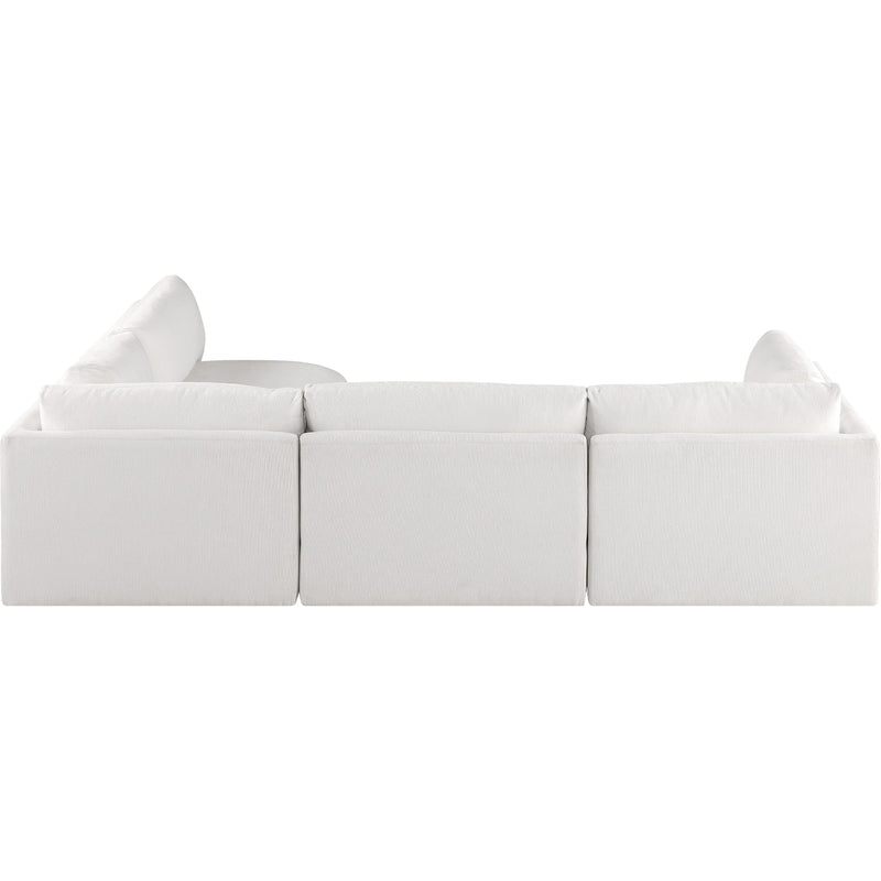 Meridian Ease Cream Polyester Fabric Modular Sectional IMAGE 5