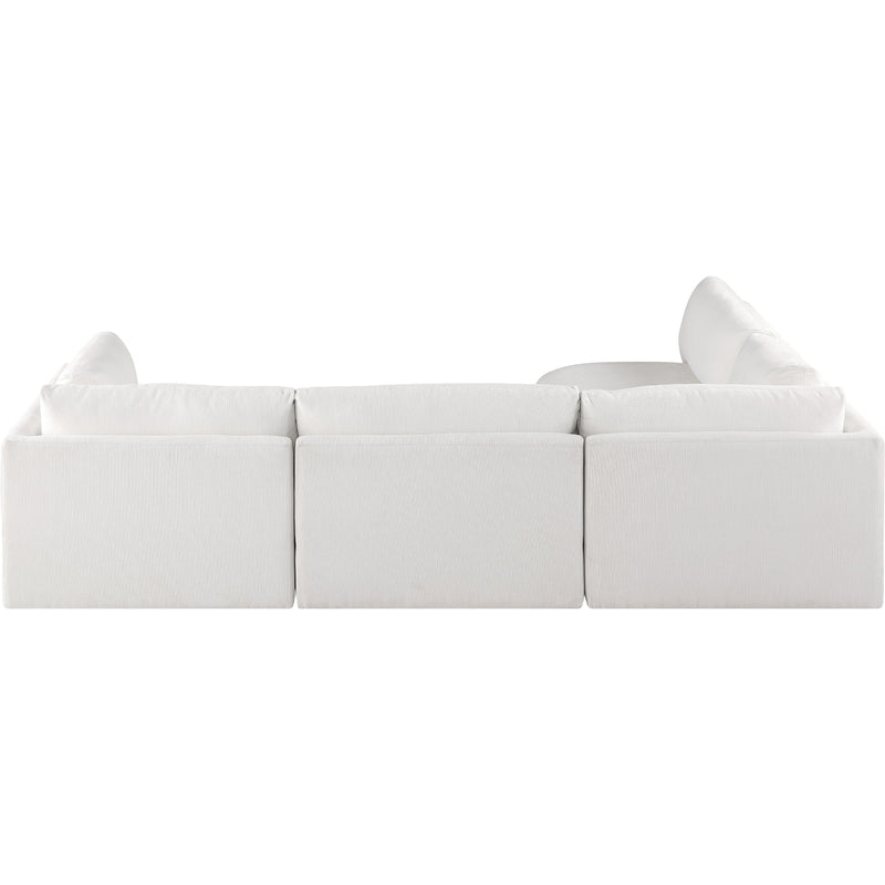 Meridian Ease Cream Polyester Fabric Modular Sectional IMAGE 6