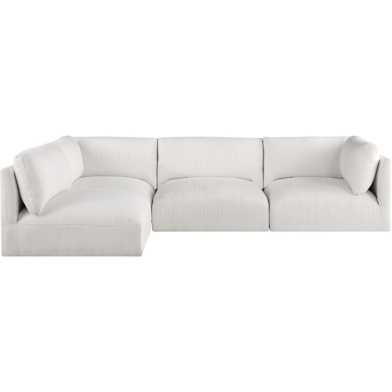 Meridian Ease Cream Polyester Fabric Modular Sectional IMAGE 7