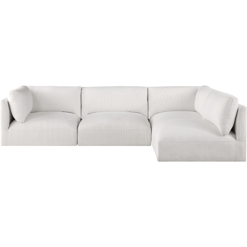 Meridian Ease Cream Polyester Fabric Modular Sectional IMAGE 8