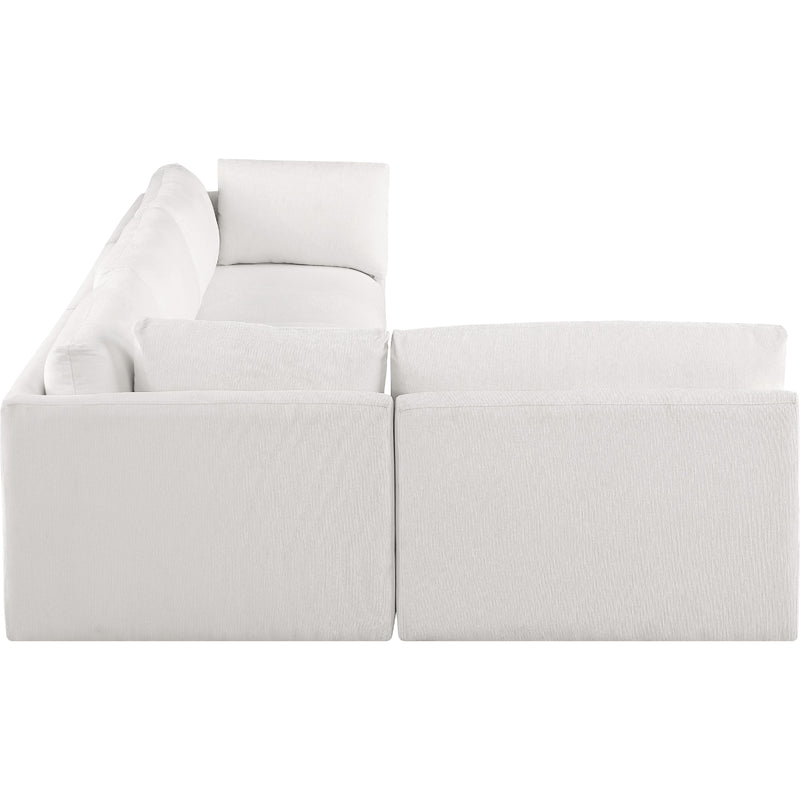 Meridian Ease Cream Polyester Fabric Modular Sectional IMAGE 9