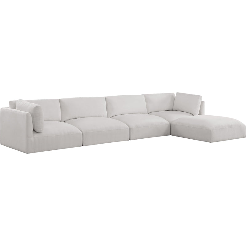 Meridian Ease Cream Polyester Fabric Modular Sectional IMAGE 13