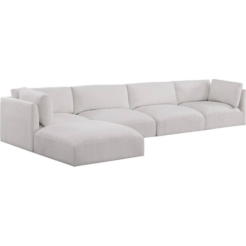 Meridian Ease Cream Polyester Fabric Modular Sectional IMAGE 2