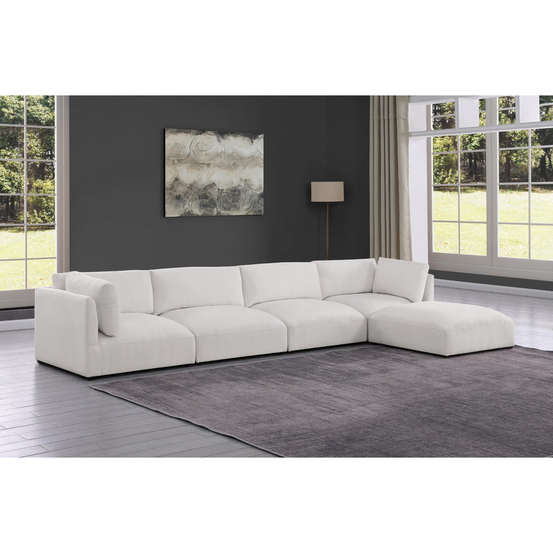 Meridian Ease Cream Polyester Fabric Modular Sectional IMAGE 3