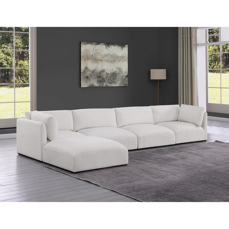 Meridian Ease Cream Polyester Fabric Modular Sectional IMAGE 4