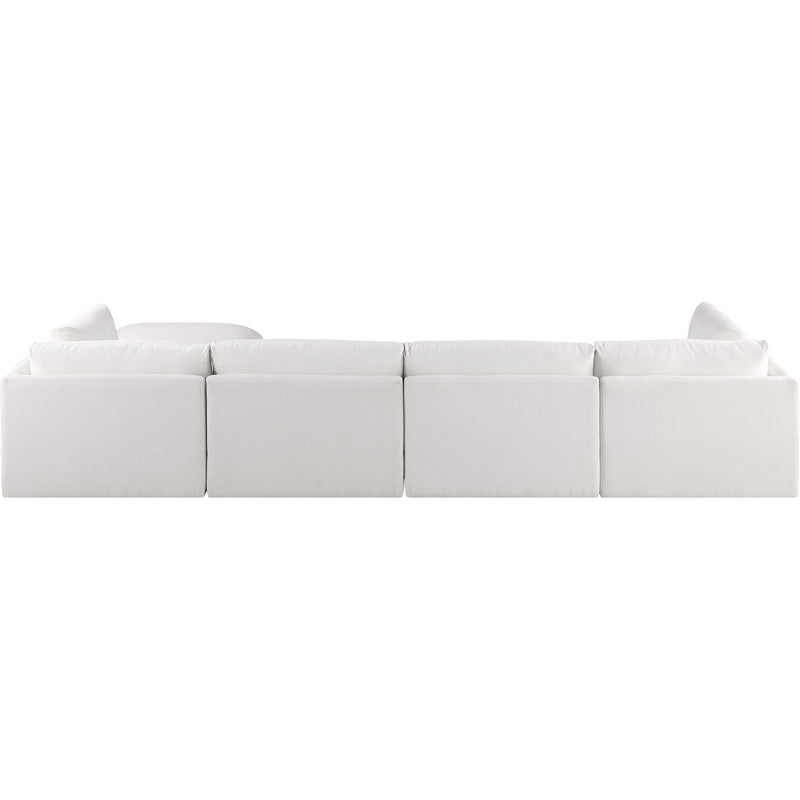 Meridian Ease Cream Polyester Fabric Modular Sectional IMAGE 5