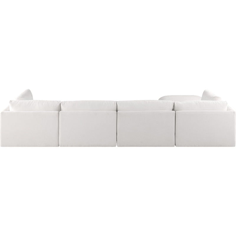 Meridian Ease Cream Polyester Fabric Modular Sectional IMAGE 6