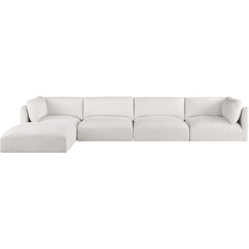 Meridian Ease Cream Polyester Fabric Modular Sectional IMAGE 7