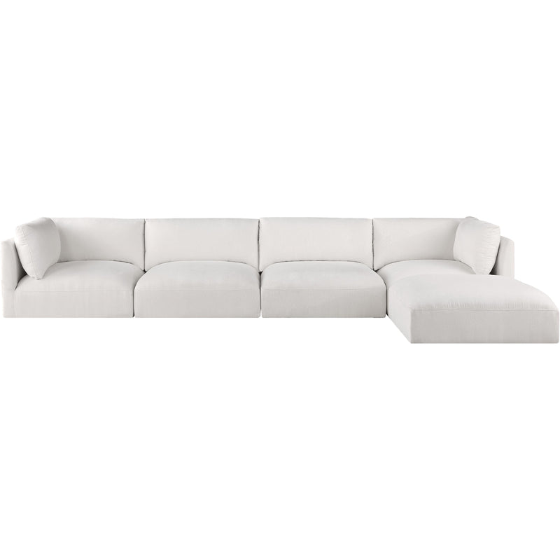 Meridian Ease Cream Polyester Fabric Modular Sectional IMAGE 8