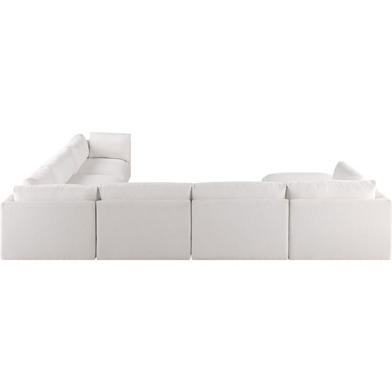 Meridian Ease Cream Polyester Fabric Modular Sectional IMAGE 3