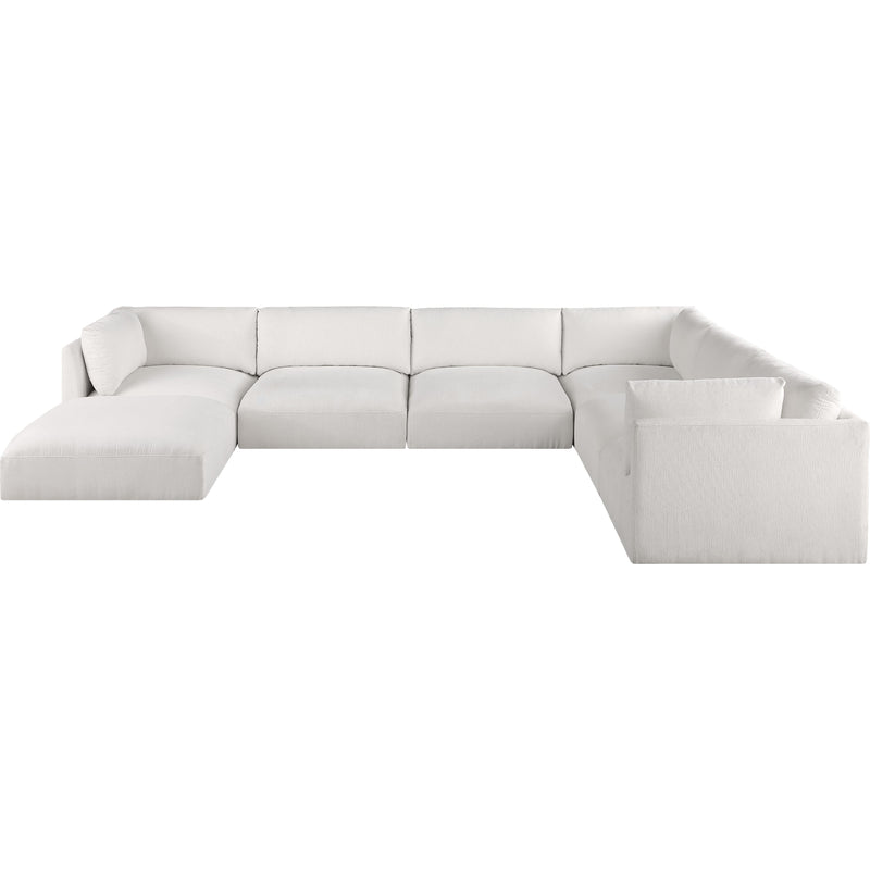 Meridian Ease Cream Polyester Fabric Modular Sectional IMAGE 5