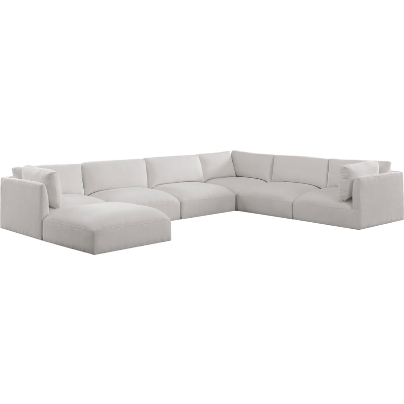 Meridian Ease Cream Polyester Fabric Modular Sectional IMAGE 9