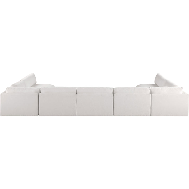 Meridian Ease Cream Polyester Fabric Modular Sectional IMAGE 3