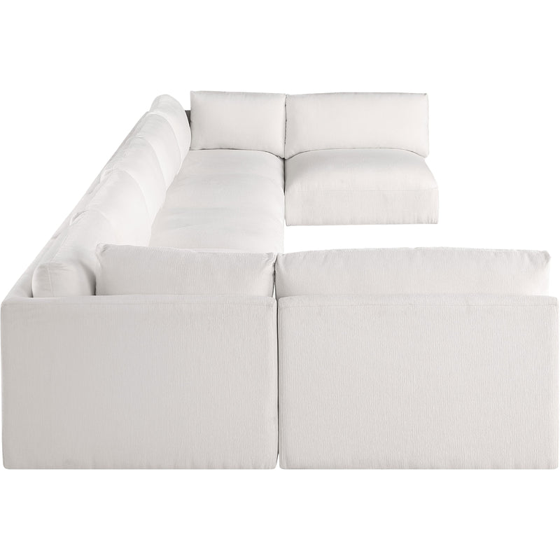 Meridian Ease Cream Polyester Fabric Modular Sectional IMAGE 5