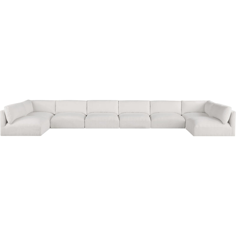 Meridian Ease Cream Polyester Fabric Modular Sectional IMAGE 4