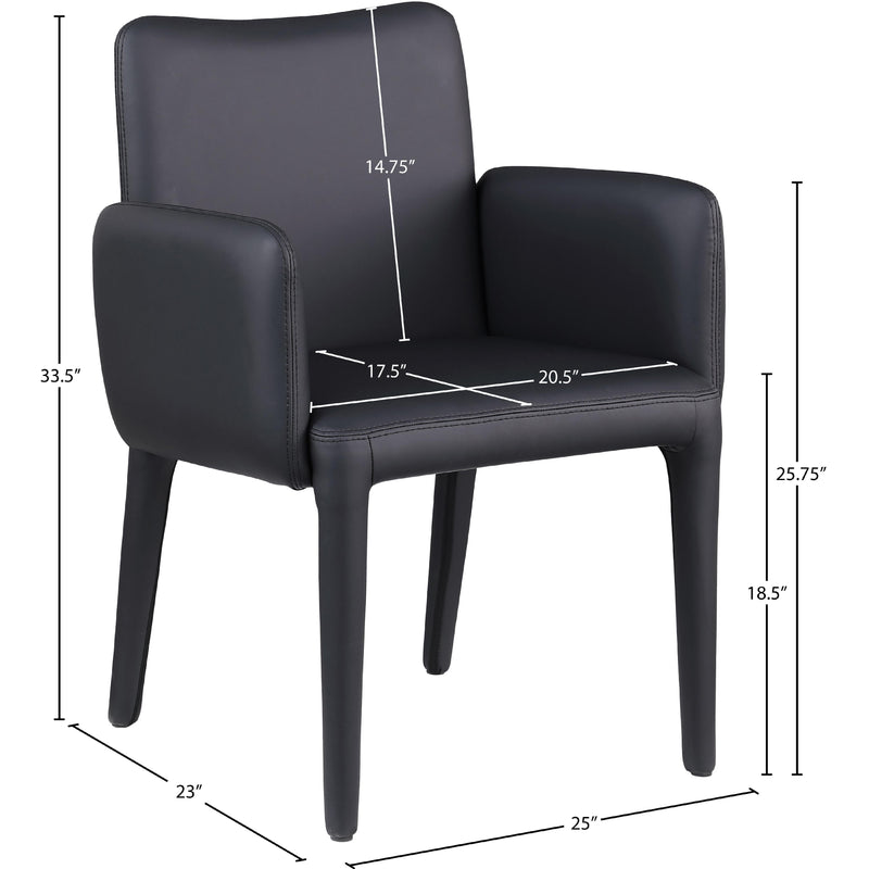 Meridian Pelle Black Vegan Leather Accent/Dining Chair IMAGE 10