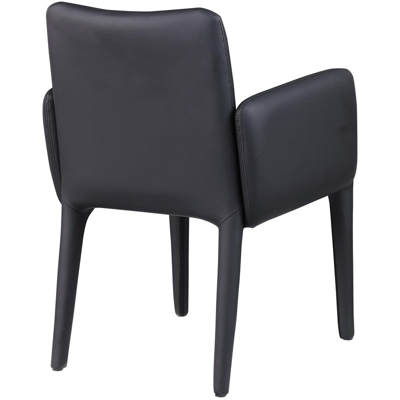 Meridian Pelle Black Vegan Leather Accent/Dining Chair IMAGE 2