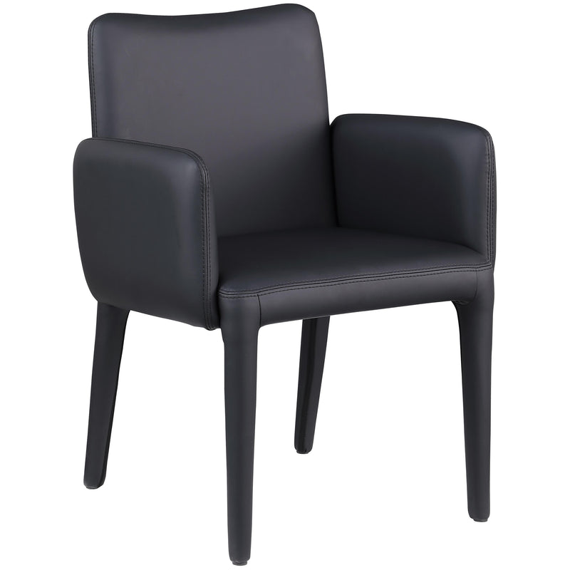 Meridian Pelle Black Vegan Leather Accent/Dining Chair IMAGE 3