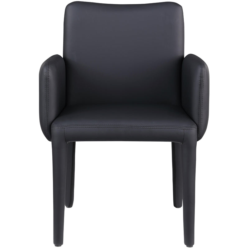 Meridian Pelle Black Vegan Leather Accent/Dining Chair IMAGE 4