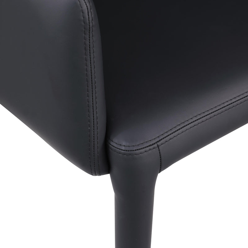 Meridian Pelle Black Vegan Leather Accent/Dining Chair IMAGE 7