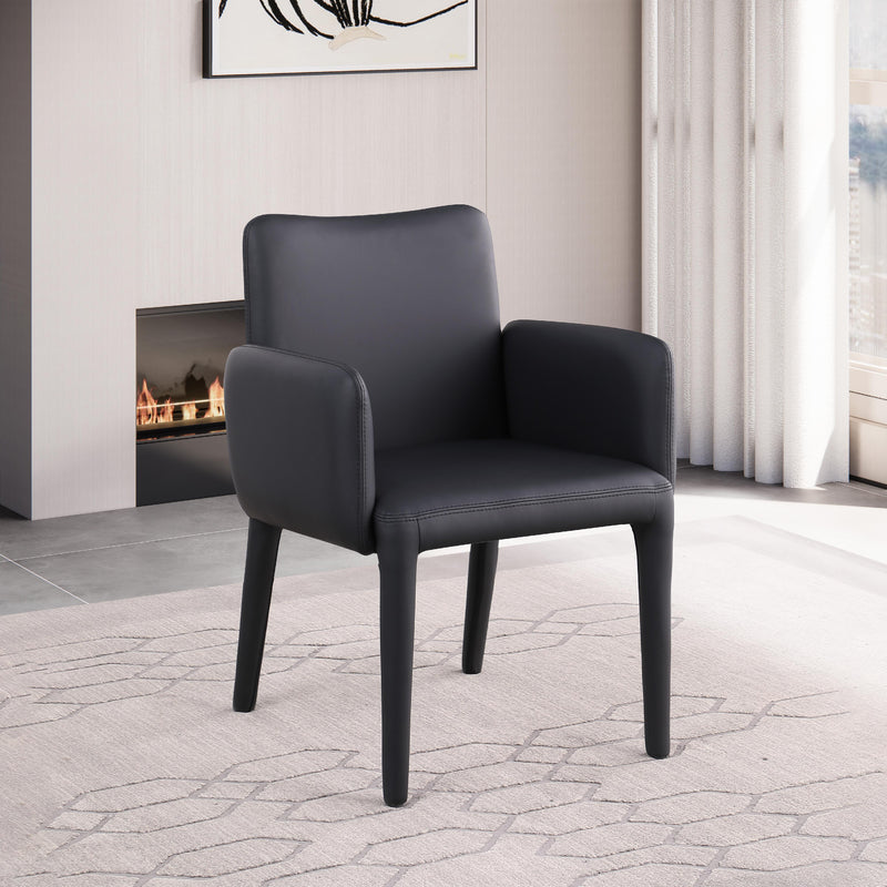 Meridian Pelle Black Vegan Leather Accent/Dining Chair IMAGE 8