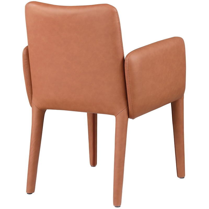 Meridian Pelle Cognac Vegan Leather Accent/Dining Chair IMAGE 2