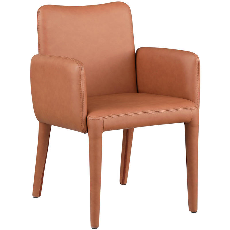 Meridian Pelle Cognac Vegan Leather Accent/Dining Chair IMAGE 3