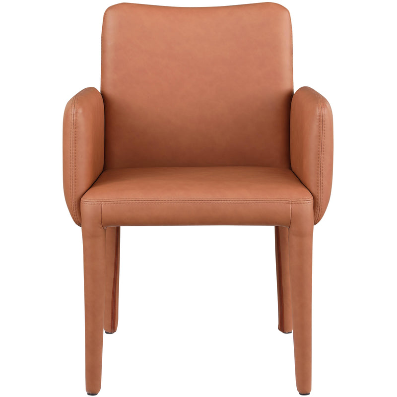 Meridian Pelle Cognac Vegan Leather Accent/Dining Chair IMAGE 4