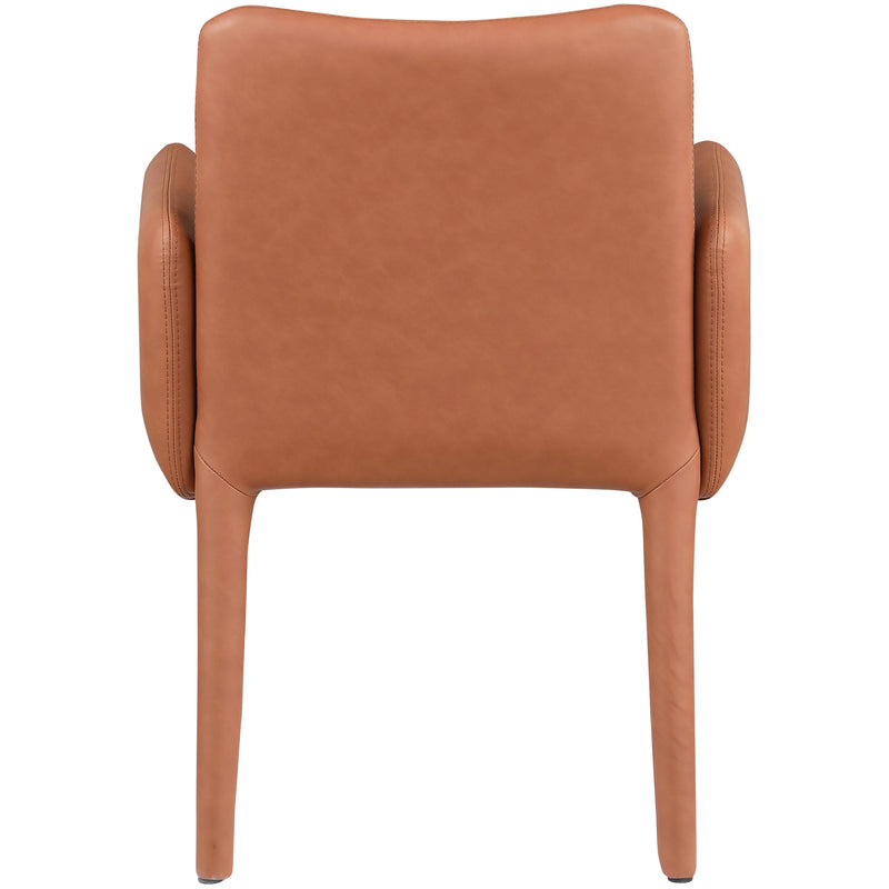 Meridian Pelle Cognac Vegan Leather Accent/Dining Chair IMAGE 5