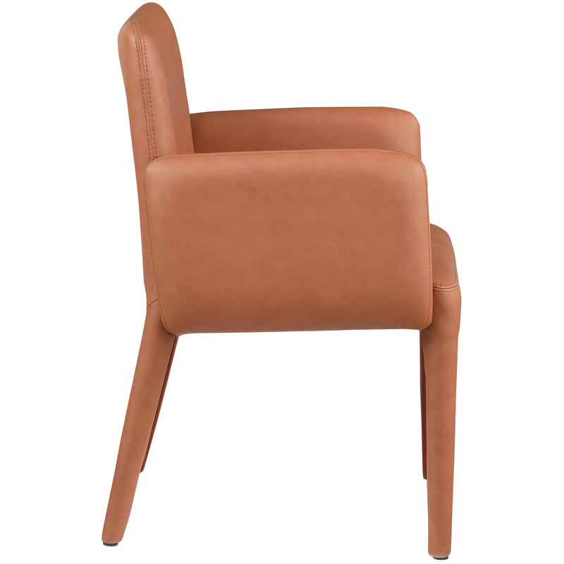 Meridian Pelle Cognac Vegan Leather Accent/Dining Chair IMAGE 6