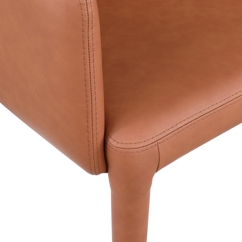 Meridian Pelle Cognac Vegan Leather Accent/Dining Chair IMAGE 7