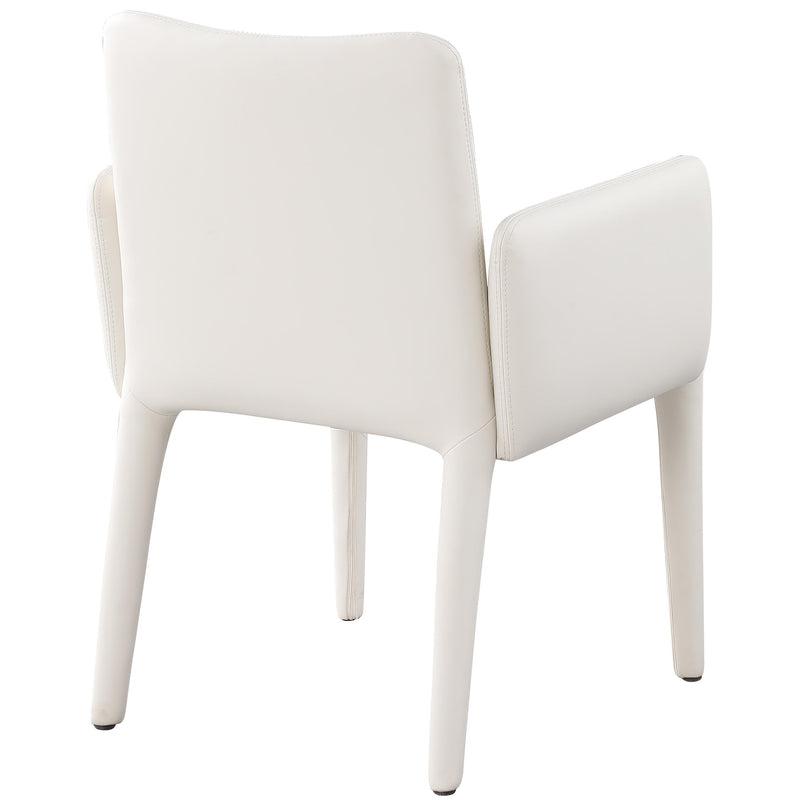 Meridian Pelle Cream Vegan Leather Accent/Dining Chair IMAGE 2