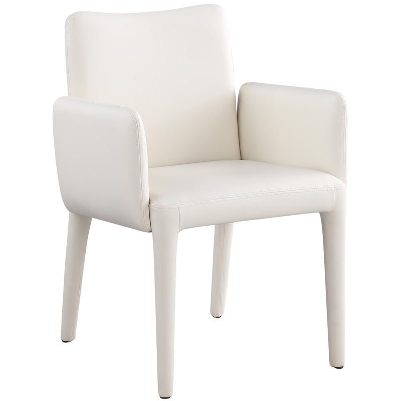 Meridian Pelle Cream Vegan Leather Accent/Dining Chair IMAGE 3