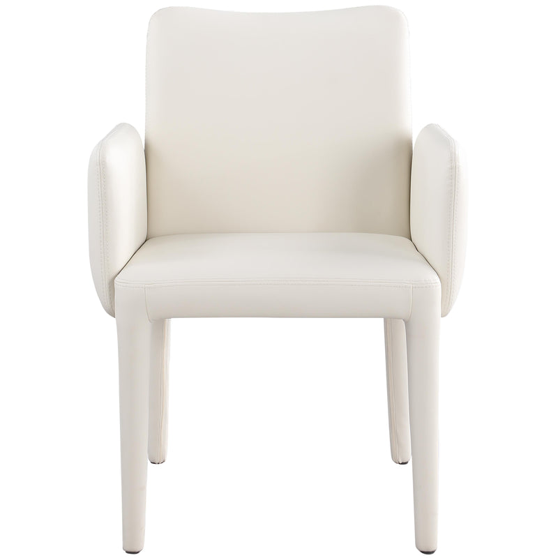 Meridian Pelle Cream Vegan Leather Accent/Dining Chair IMAGE 4