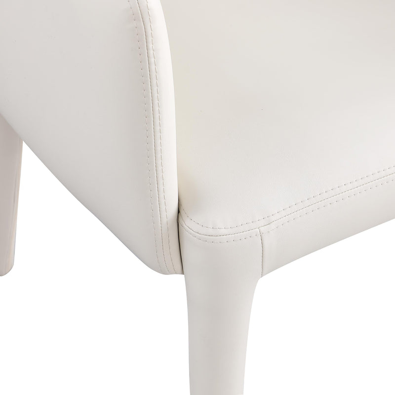 Meridian Pelle Cream Vegan Leather Accent/Dining Chair IMAGE 7