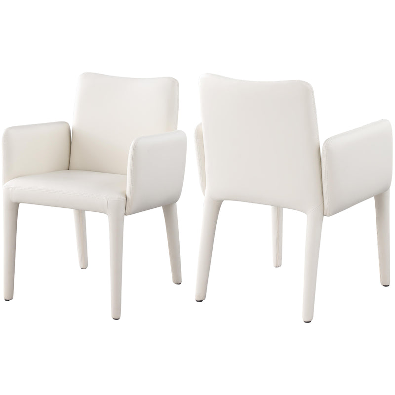 Meridian Pelle Cream Vegan Leather Accent/Dining Chair IMAGE 9