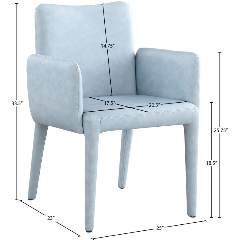 Diamond Modern Furniture Factory Direct Pelle Dining Chair 711LtBlu-C IMAGE 10