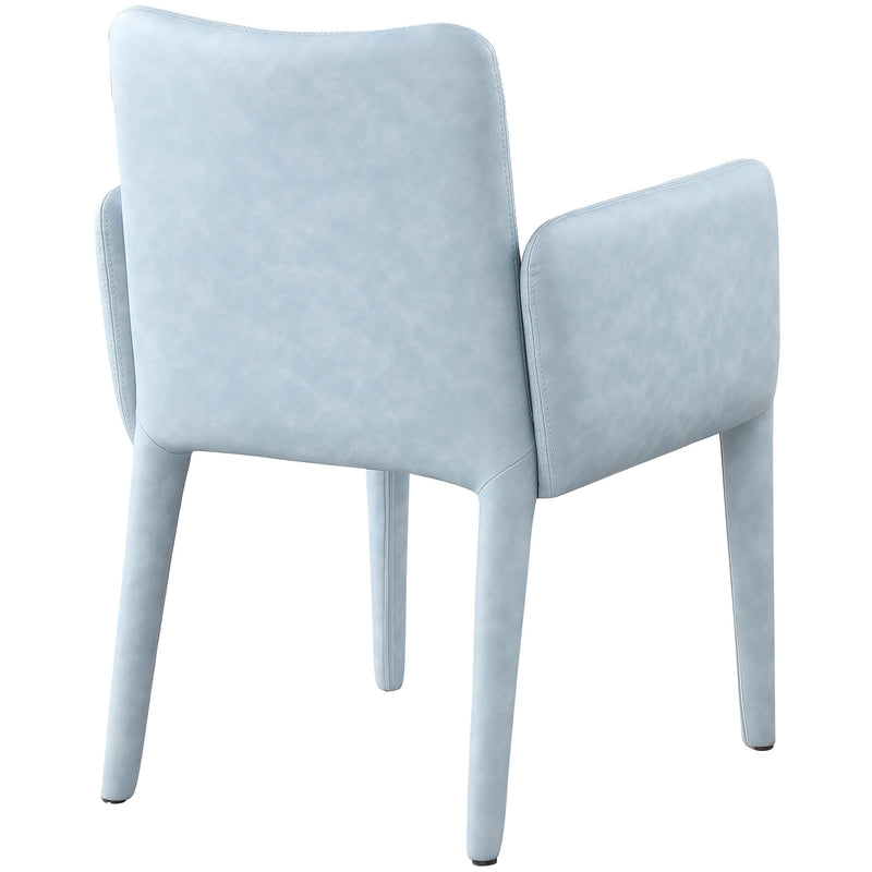 Meridian Pelle Light Blue Vegan Leather Accent/Dining Chair IMAGE 2