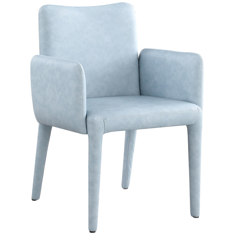 Meridian Pelle Light Blue Vegan Leather Accent/Dining Chair IMAGE 3